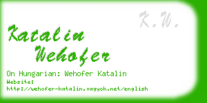 katalin wehofer business card